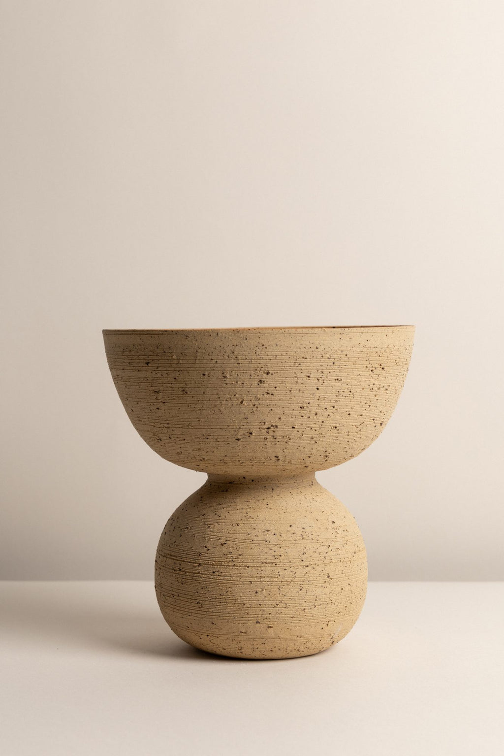 Buff Pedestal Bowl, view 1