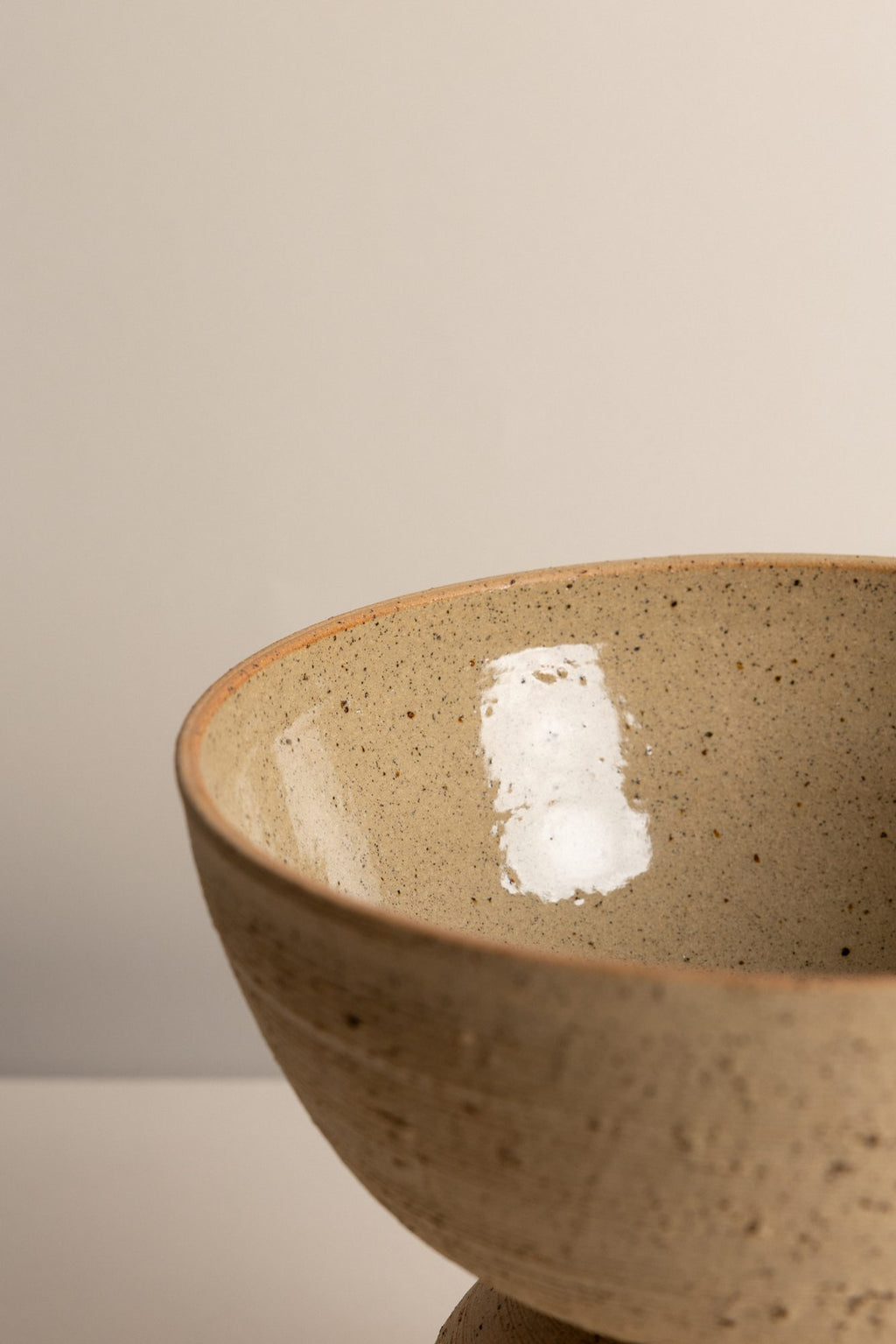 Buff Pedestal Bowl, view 2